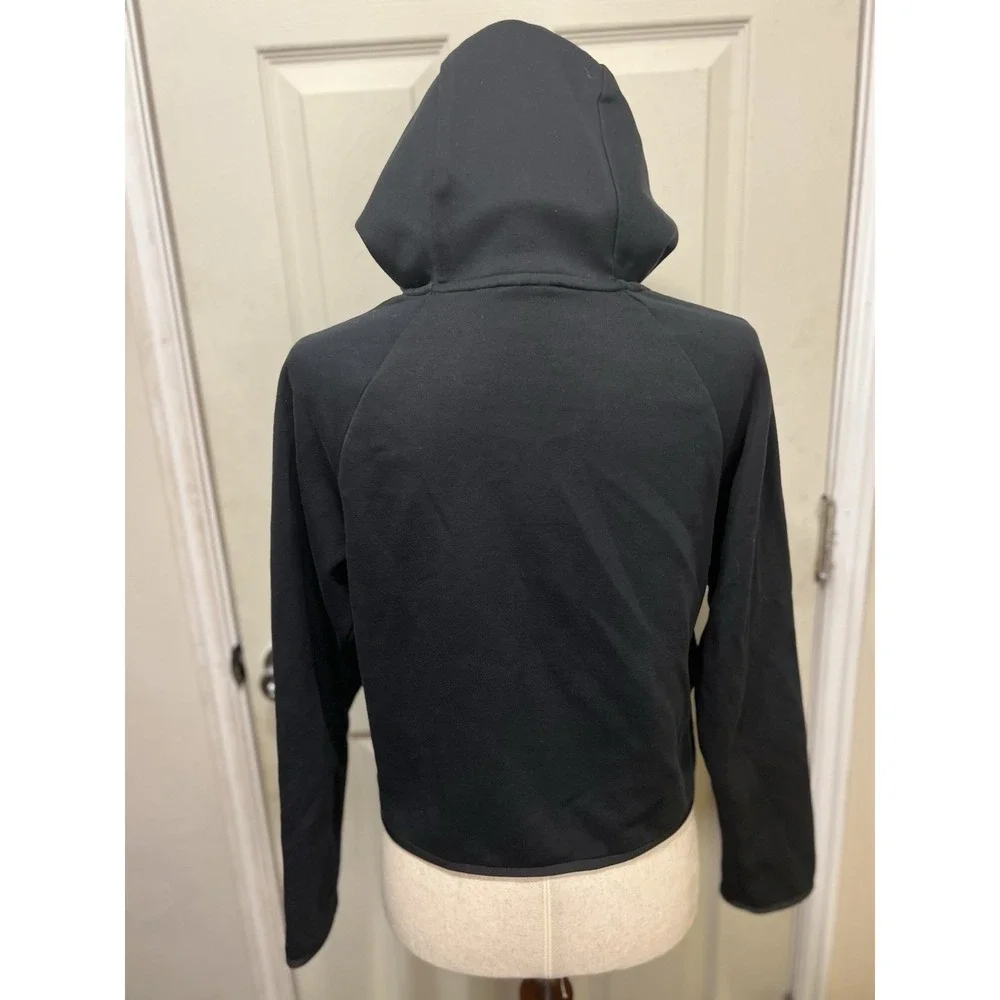 Women's Nike Crop Top‎ Scuba Hoodie Size Small Black